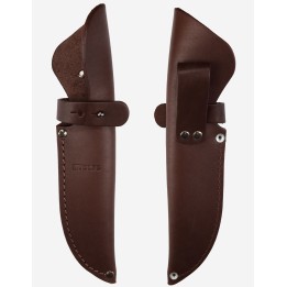 Leather knife case with collar