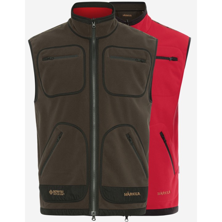 Kamko piros/barna - megfordítható Windstopper® mellény