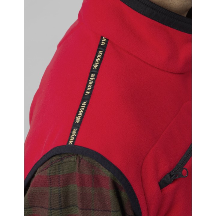 Kamko červená/hnědá - oboustranná vesta Windstopper®