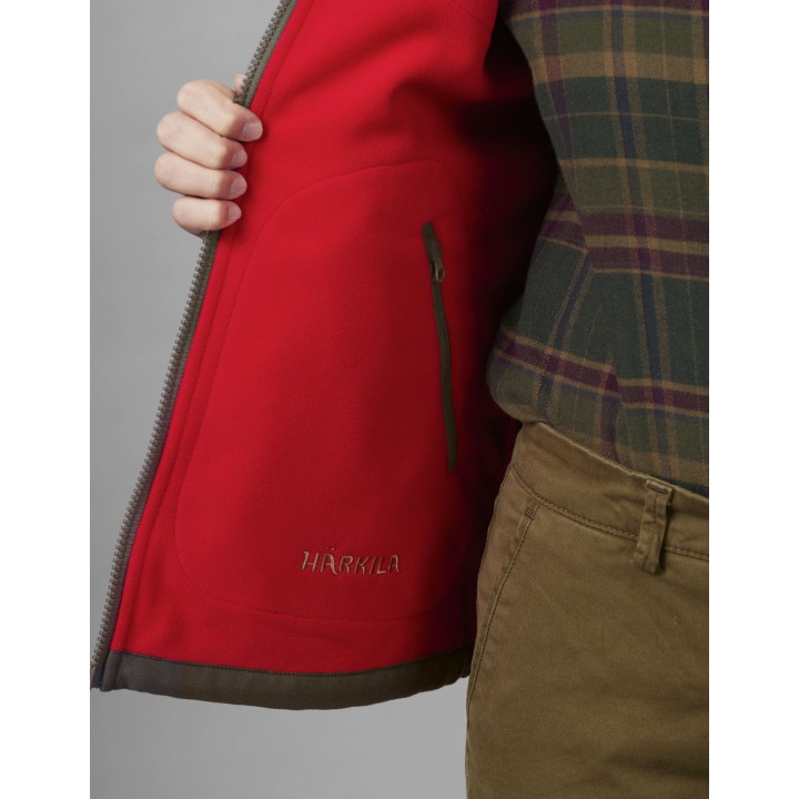 Kamko Lady hnedý/červený obojstranný fleece Windstopper