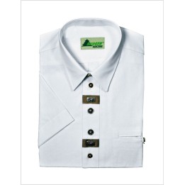 Elegant hunting shirt with appliques short sleeve