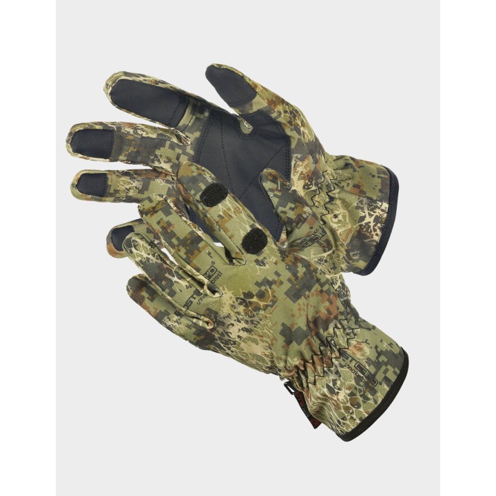 Schlangentarnhandschuhe grün - mit Fingerloch