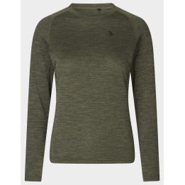 Active L/S Women pine green - T-shirt technique à manches longues