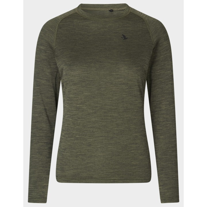 Active L/S Women pine green - long sleeve technical shirt