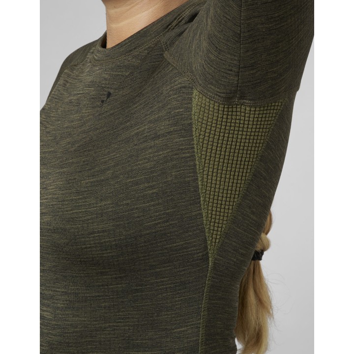 Active L/S Women Tannengrün - langärmeliges technisches T-shirt