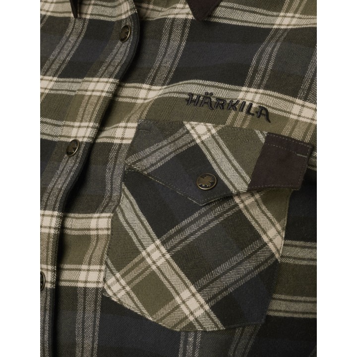 Aivak L/S shirt Women olive - thick cotton shirt