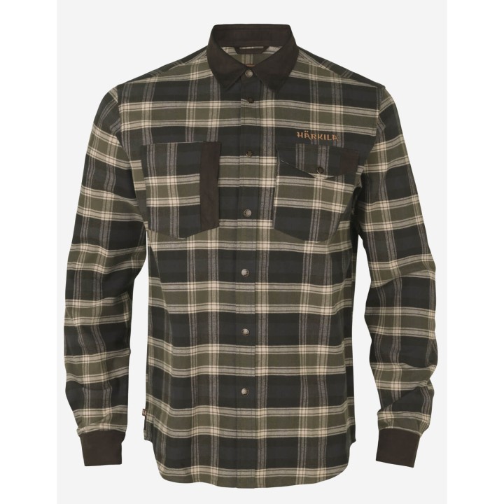 Aivak L/S shirt olive - chemise en coton épais