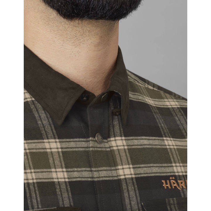Aivak L/S shirt olive - thick cotton shirt