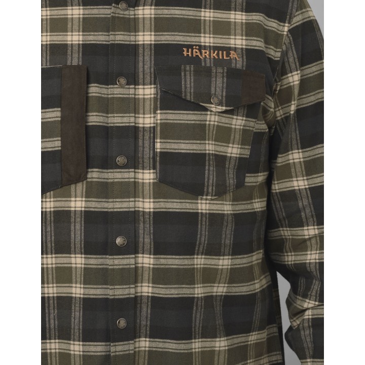 Aivak L/S shirt olive - thick cotton shirt