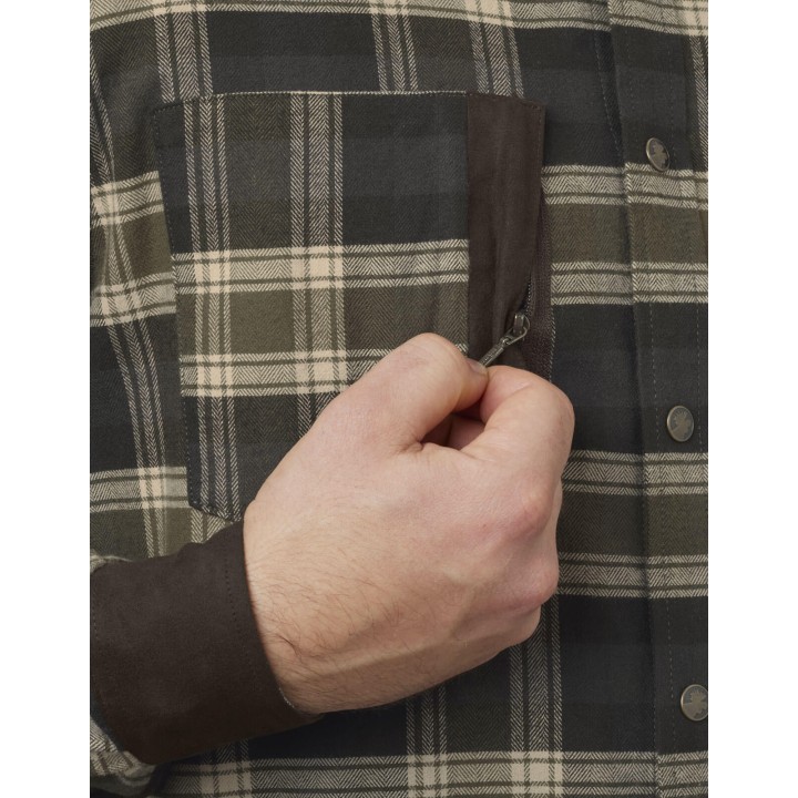 Aivak L/S shirt olive - thick cotton shirt