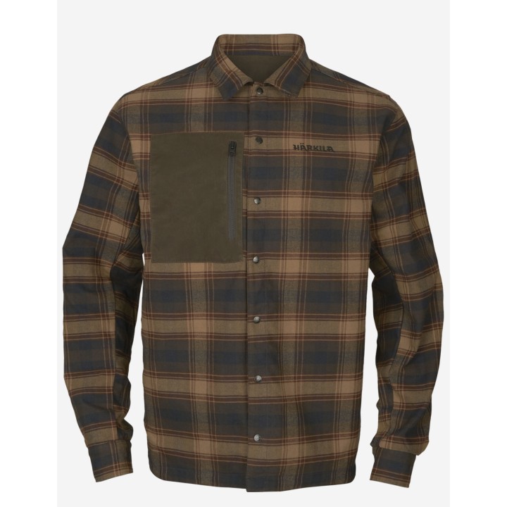 Eirik warm olive/burgundy - двусторонняя рубашка