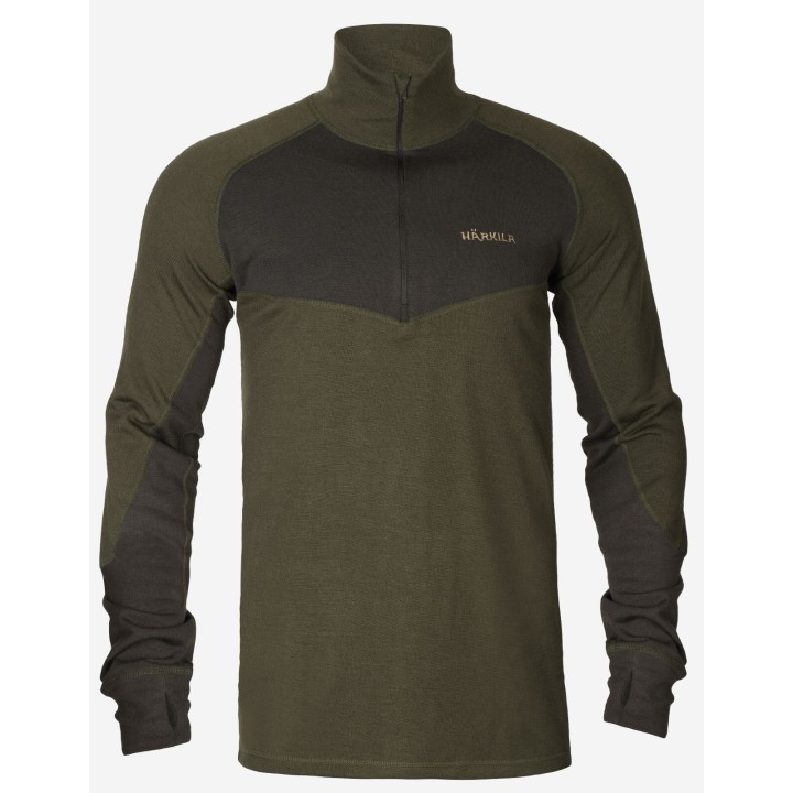 Base Warm Zip Neck - ciepła bielizna Harkila 60% wełna