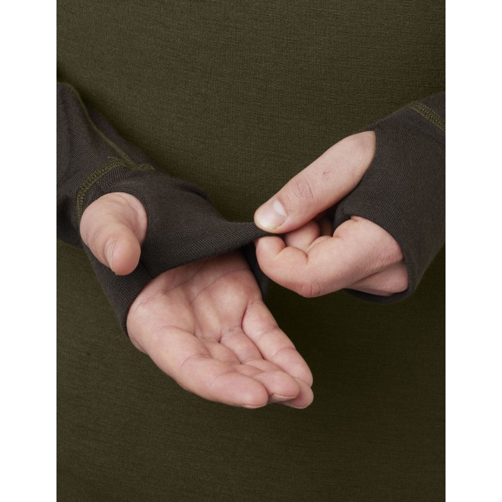 Base Warm Zip Neck - Harkila teplé spodné prádlo 60% vlna