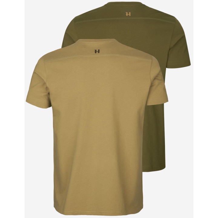 Logo nyári pólók 2 csomag homok/sötét olajzöld 5XL-ig!