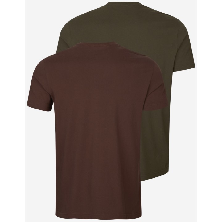 Graphic summer t-shirts 2-pack willow green/burgundy LARGE SIZES