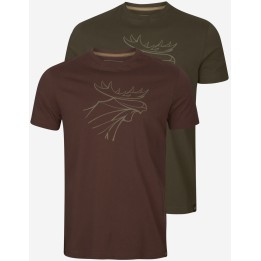 Nyári pólók Graphic 2-pack fűzöld/burgundia NAGY MÉRETEK
