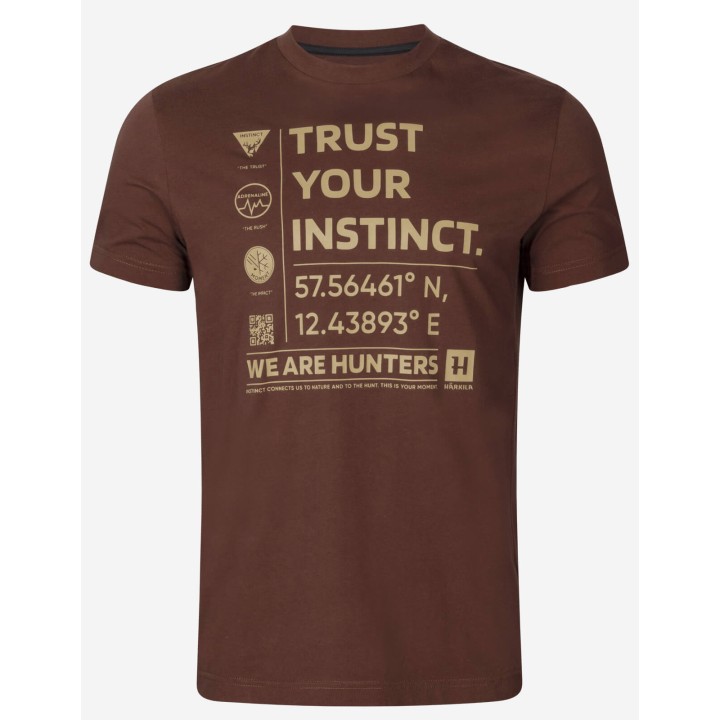 Harkila Instinct burgundy - letné tričko 100% bavlna