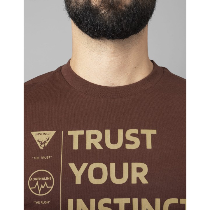 Harkila Instinct bordeaux - t-shirt d'été 100% coton