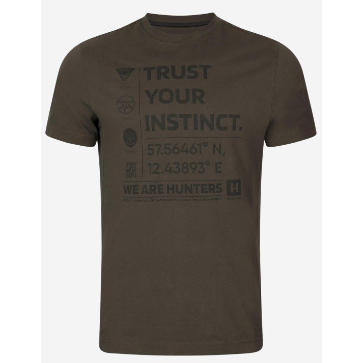 Harkila Instinct shadow brown - letné tričko 100% bavlna