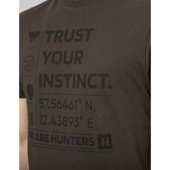 Harkila Instinct shadow brown - летняя футболка 100% хлопок