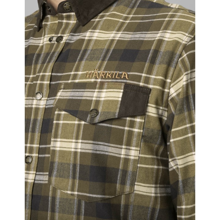 Aivak L/S shirt antique bronze - thick cotton shirt