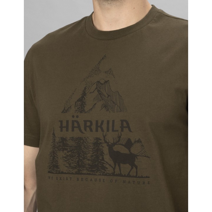 Harkila Nature S/S willow green - letné tričko 100% bavlna