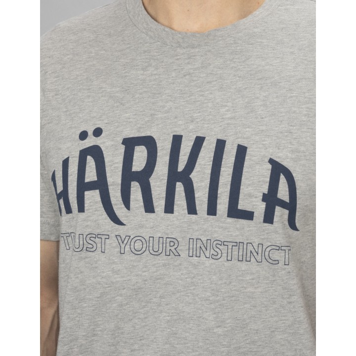 Harkila Modi Melange S/S light grey - summer t-shirt 100% cotton