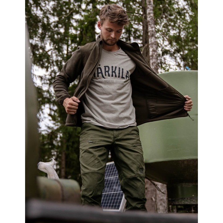 Harkila Modi Melange S/S light grey - letné tričko 100% bavlna