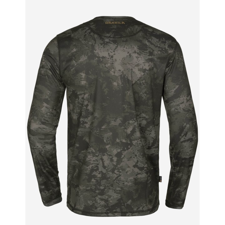 Noctyx camo AXIS MSP®Schwarz/Schwarz L/S - Harkila technisches T-Shirt