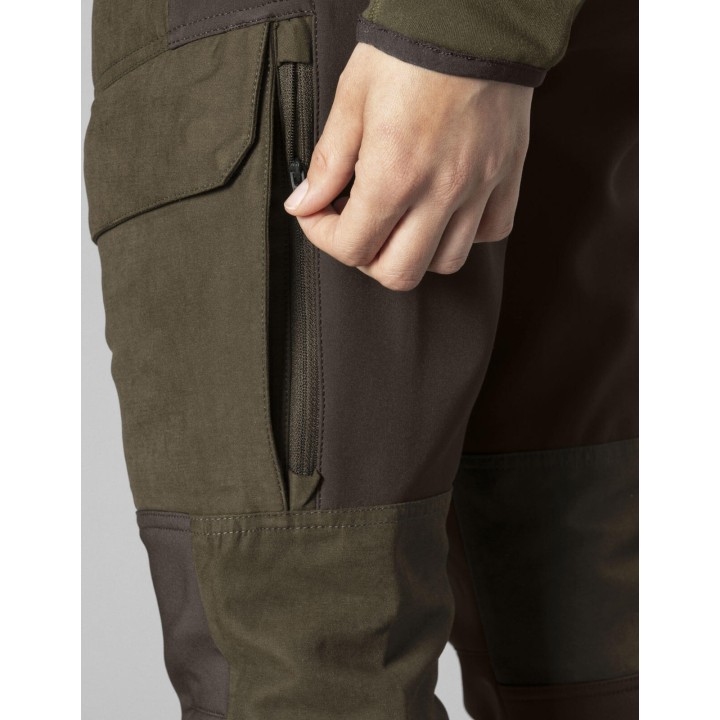 Scandinavian Willow Green/Deep brown – dámske letné lovecké nohavice