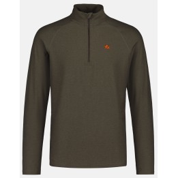 CoolDry Ms Half-Zip Moss Brown - t-shirt technique à manches longues