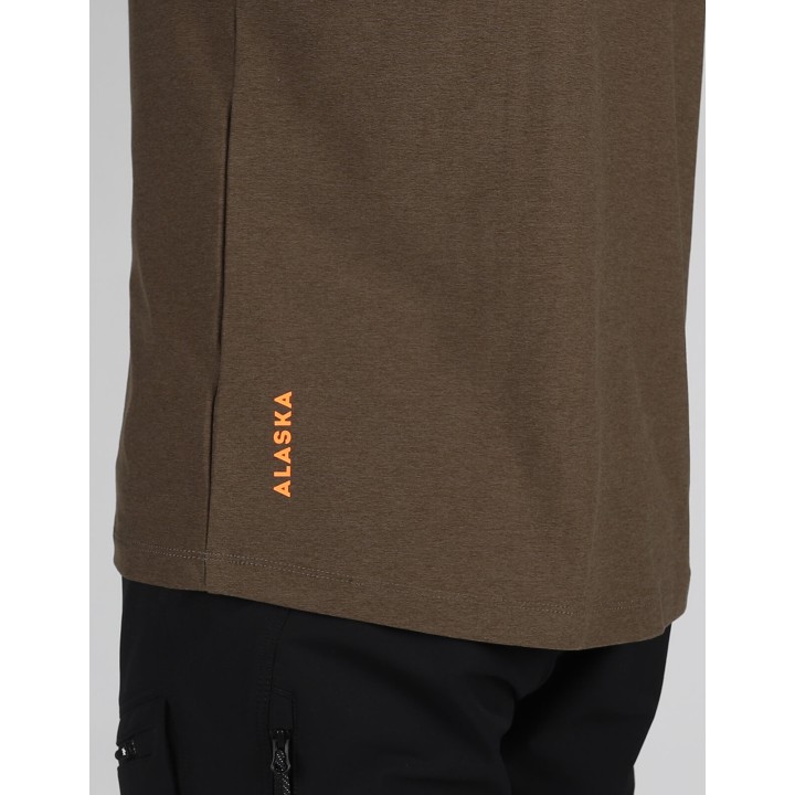 CoolDry Ms Half-Zip Moss Brown - t-shirt technique à manches longues