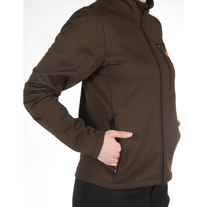 ThermoDry Ws Braunes leichtes Fleece-Sweatshirt
