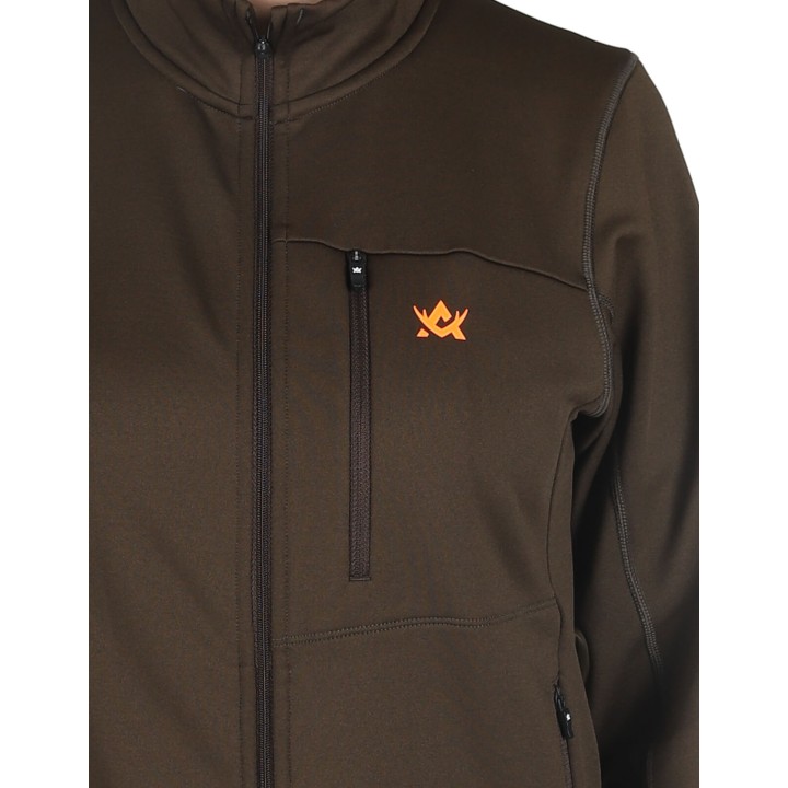 ThermoDry Ws Braunes leichtes Fleece-Sweatshirt