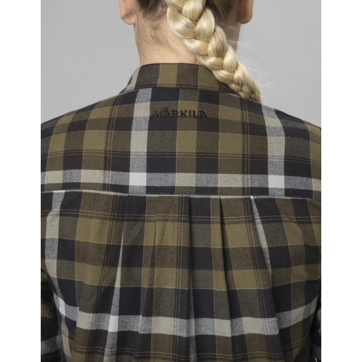 Sigrid L/S Women willow green/phantom - фланелевая рубашка для Dian