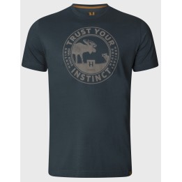 Harkila Moose dark navy - letné tričko 100% bavlna