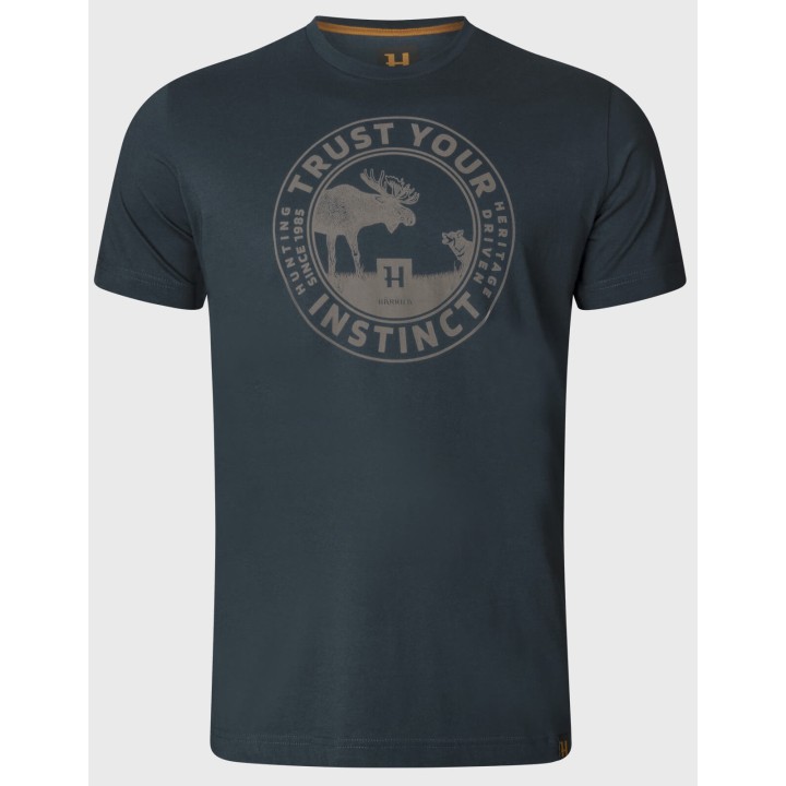 Harkila Moose dark navy - letnia koszulka 100% bawełna