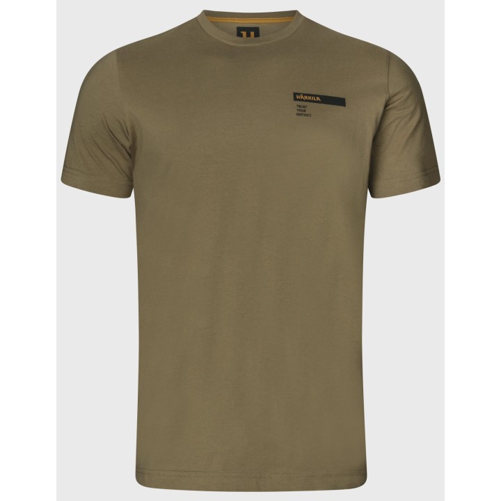 Harkila Logo Band antique bronze - letnia koszulka 100% bawełna