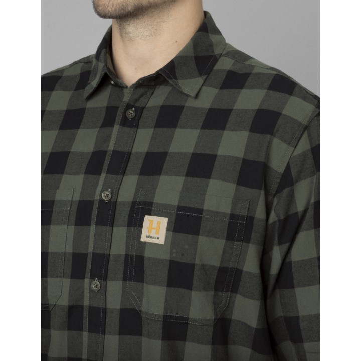 Scandinavian green check - koszula Harkila 100% bawełna