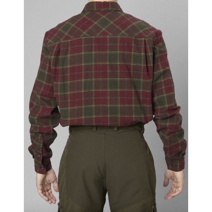 Glen Flannel red forest check - 100% cotton shirt