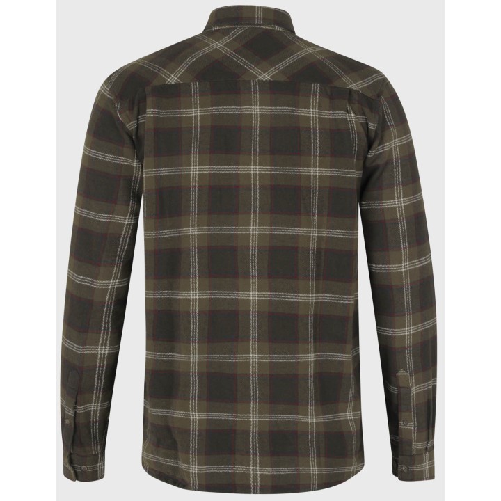 Glen Flannel pine green check - 100% cotton shirt