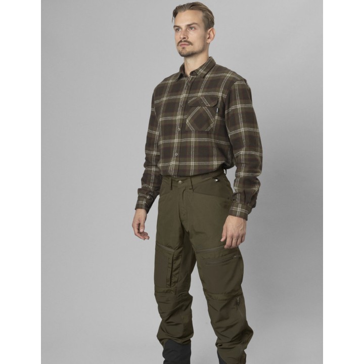 Hemd Glen Flannel tannengrün kariert - 100% Baumwolle