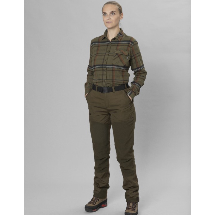 Skye Flannel grape leaf - women's 100% cotton shirt