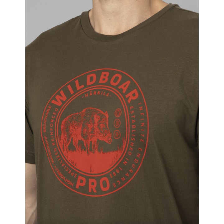 Harkila Wildboar vert saule - jersey d'été 100% coton