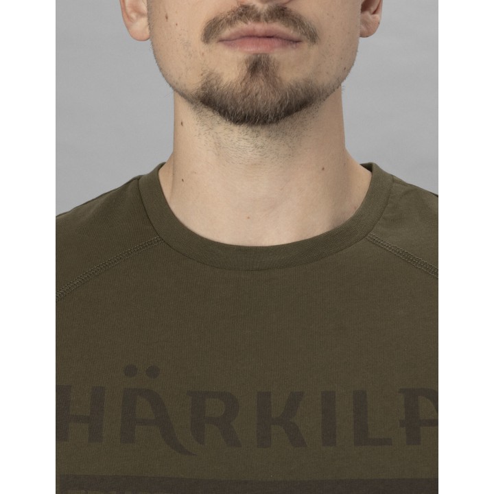 Harkila Logo weidengrün - Sommer-T-Shirt 100% Baumwolle