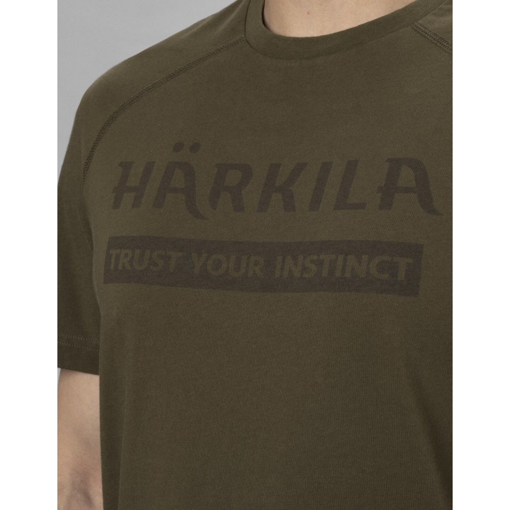 Harkila Logo weidengrün - Sommer-T-Shirt 100% Baumwolle