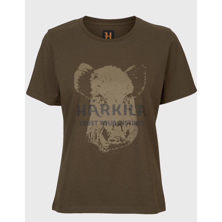 Härkila Wildboar S/S T-shirt W - Damen T-shirt aus 100% Baumwolle