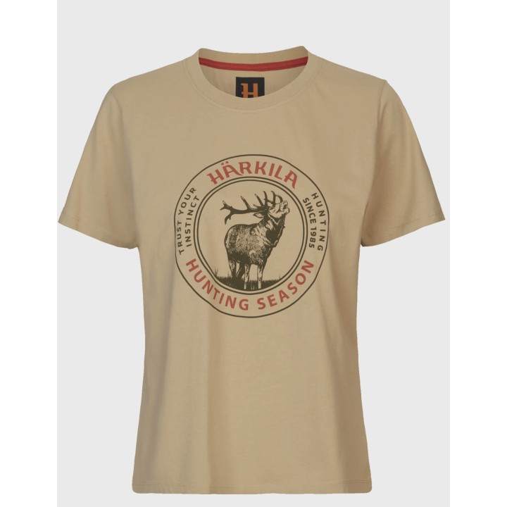 Härkila Stag Badge S/S T-shirt W - dámske tričko zo 100% bavlny
