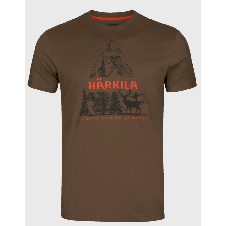 Harkila Nature S/S slate black - summer t-shirt 100% cotton