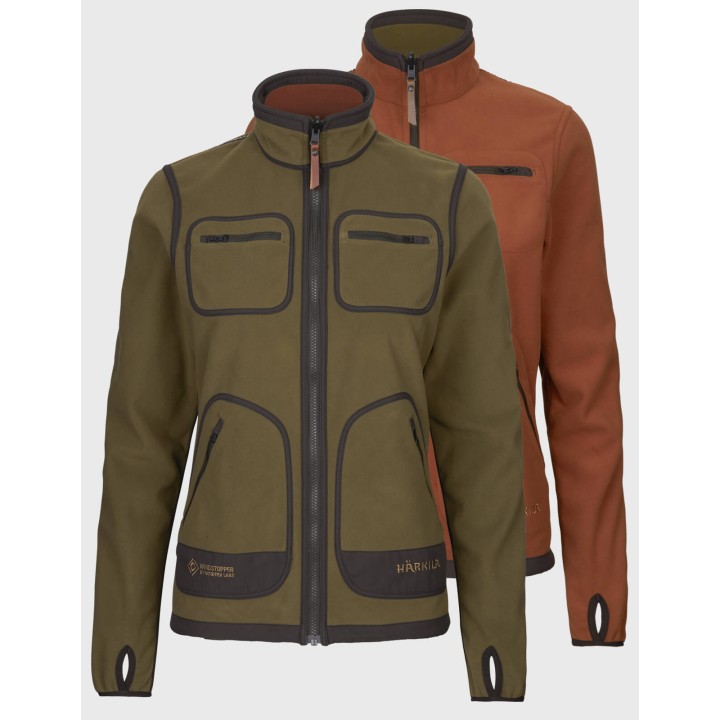 Harkila Kamko fleece Women tmavě olivová arabská koření polar oboustranná Windstopper®